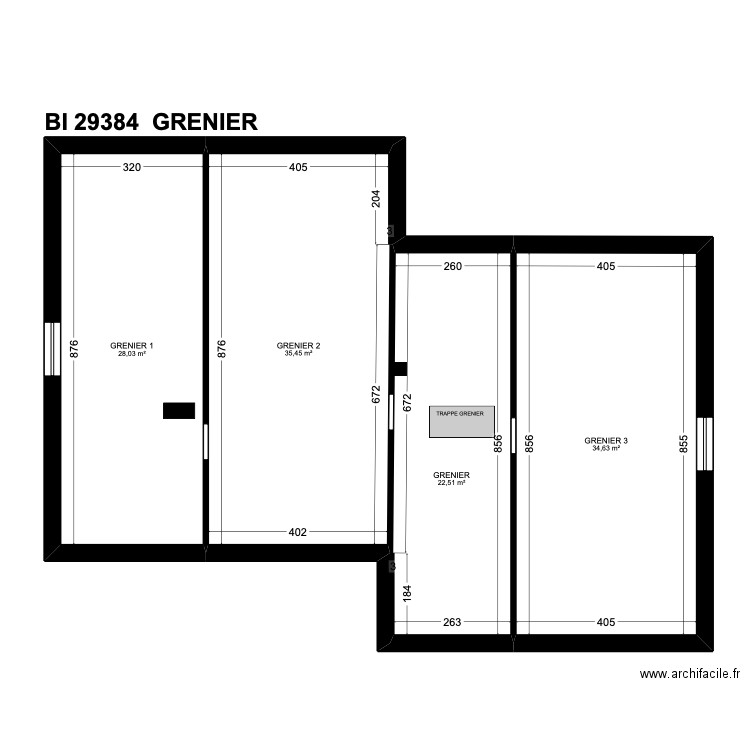 BI 29384. Plan de 27 pièces et 372 m2