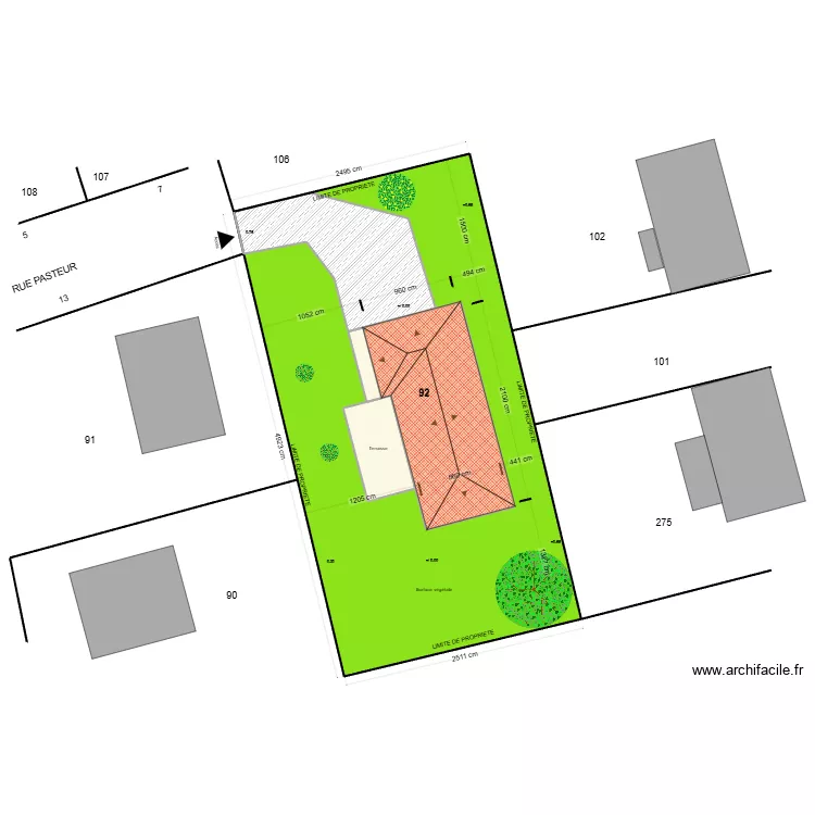 Plan de masse actuel. Plan de Plan de masse actuel. Plan de