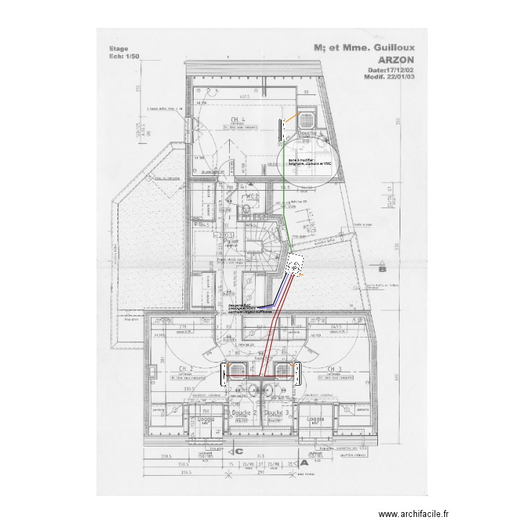 ARZON Clim 1er étage . Plan de 0 pièce et 0 m2
