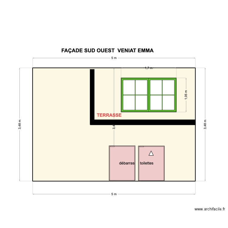 VENIAT FAÇADE NORD EST  ITE + MENUSIERIE. Plan de 0 pièce et 0 m2