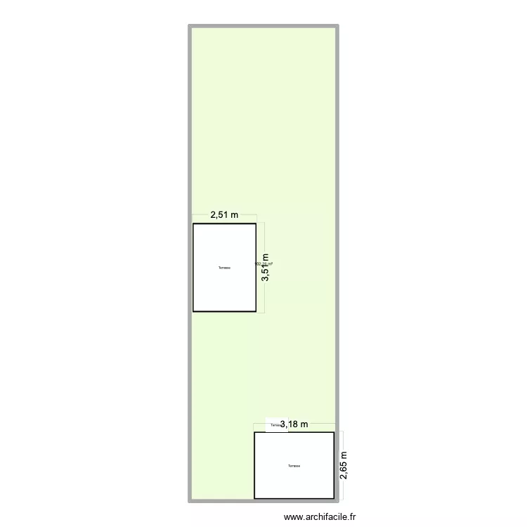 Jardin 2026. Plan de 1  et 102 m²