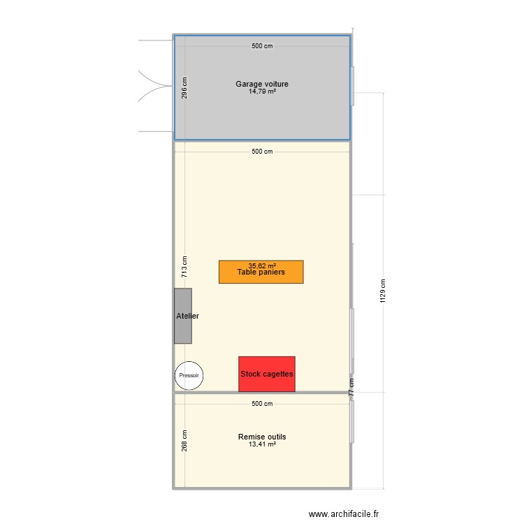 Hangar_Le Jardin de la Maison Rouge_Monnaie. Plan de 0 pièce et 0 m2