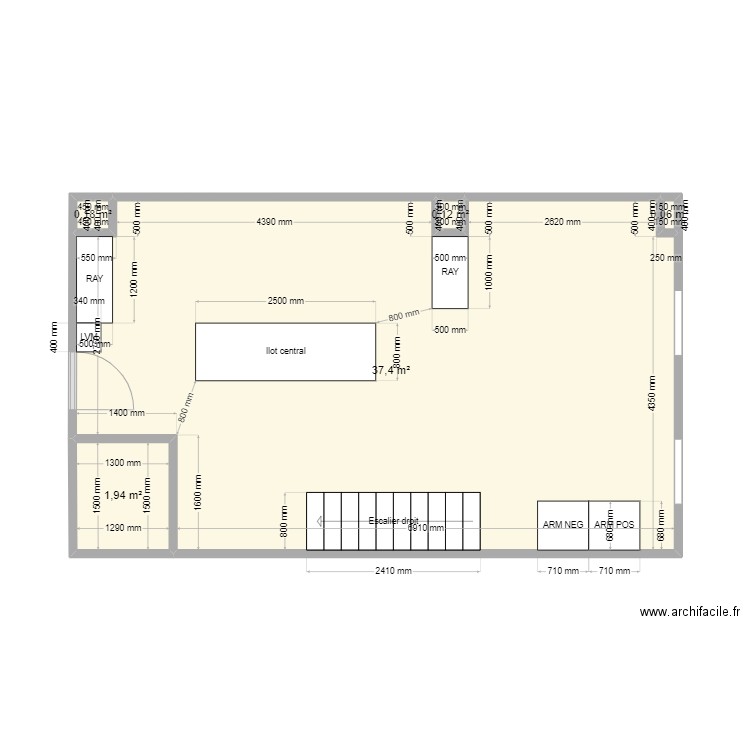 SNC WILLIAM. Plan de 5 pièces et 40 m2