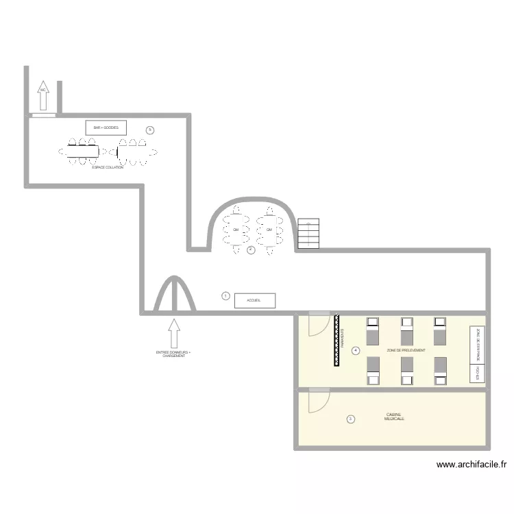 FONTAINE - Ch&acirc;teau Bivort. Plan de 