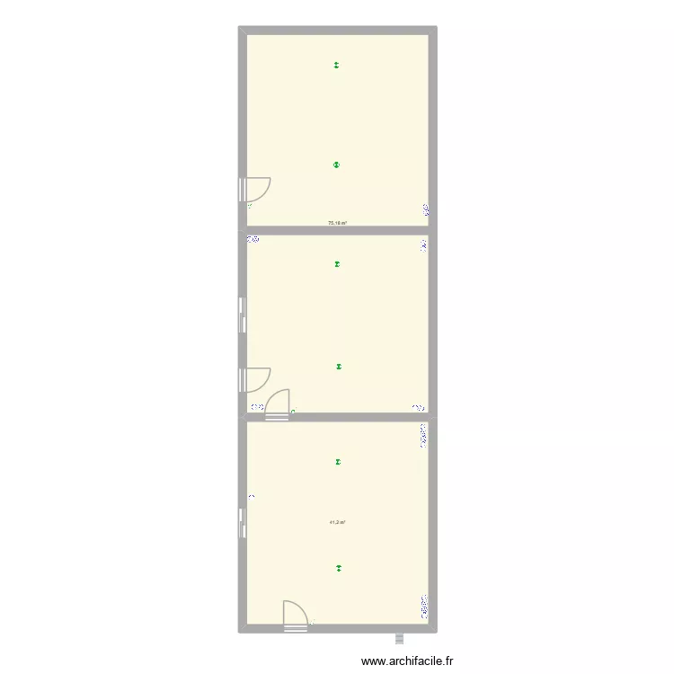 khezna. Plan de 2  et 116 m²