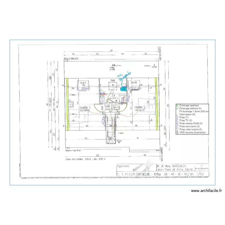 MASSALON ETAGE. Plan de 
