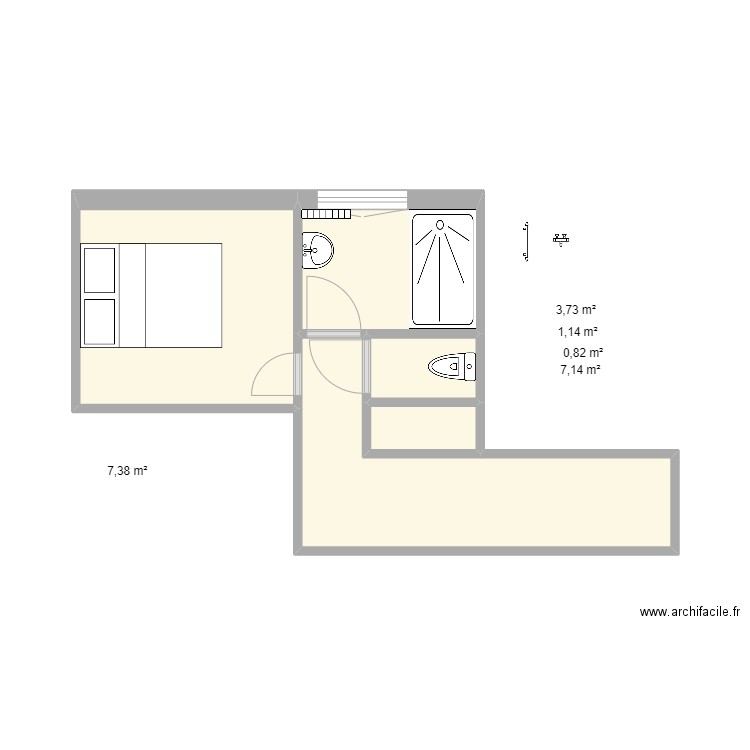 fleury. Plan de 5 pièces et 20 m2