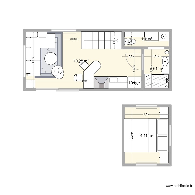 tinyhouse. Plan de 0 pièce et 0 m2