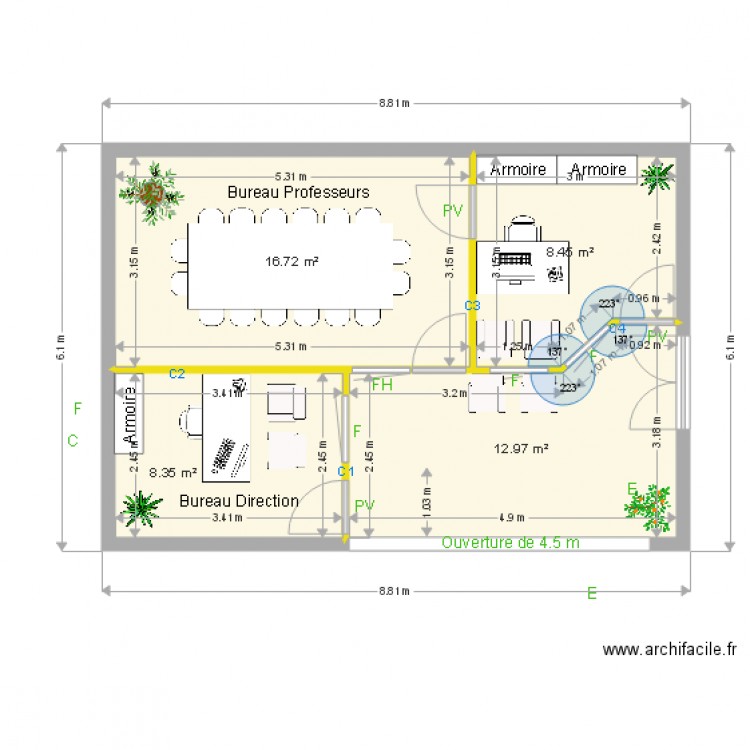 Accueil lycée Version DEVIS 5 OE Travaux finis . Plan de 0 pièce et 0 m2