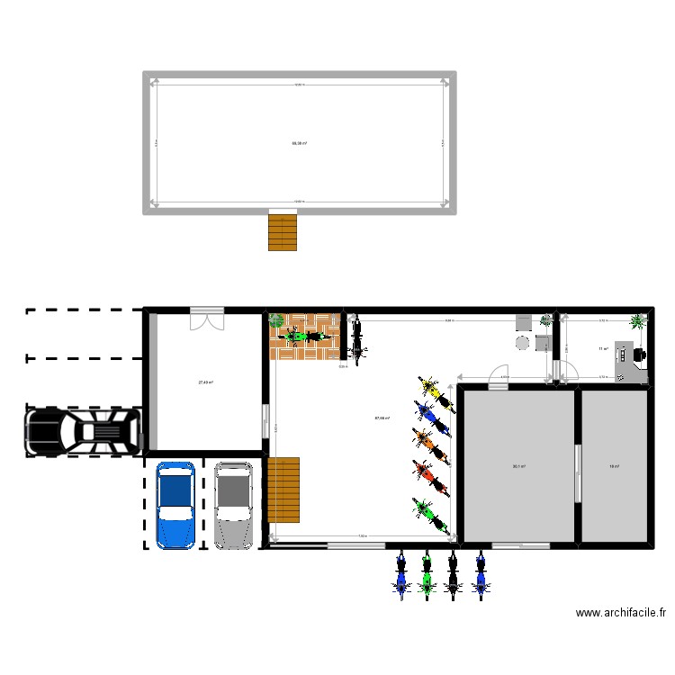 Plan UC entrepreneuriat . Plan de 6 pièces et 244 m2