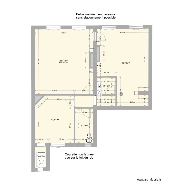 60M2 RDC SURELEVE 2. Plan de 0 pièce et 0 m2