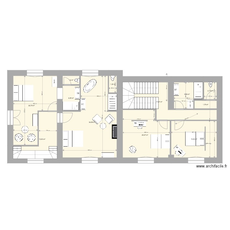 La Soudelle 1er étage. Plan de 0 pièce et 0 m2