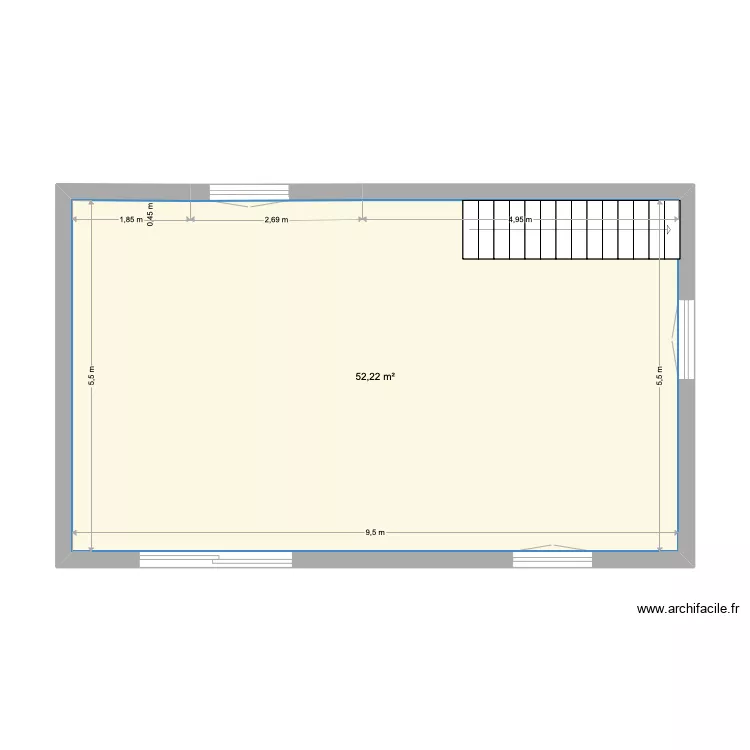 PLAN NU ETAGE. Plan de 