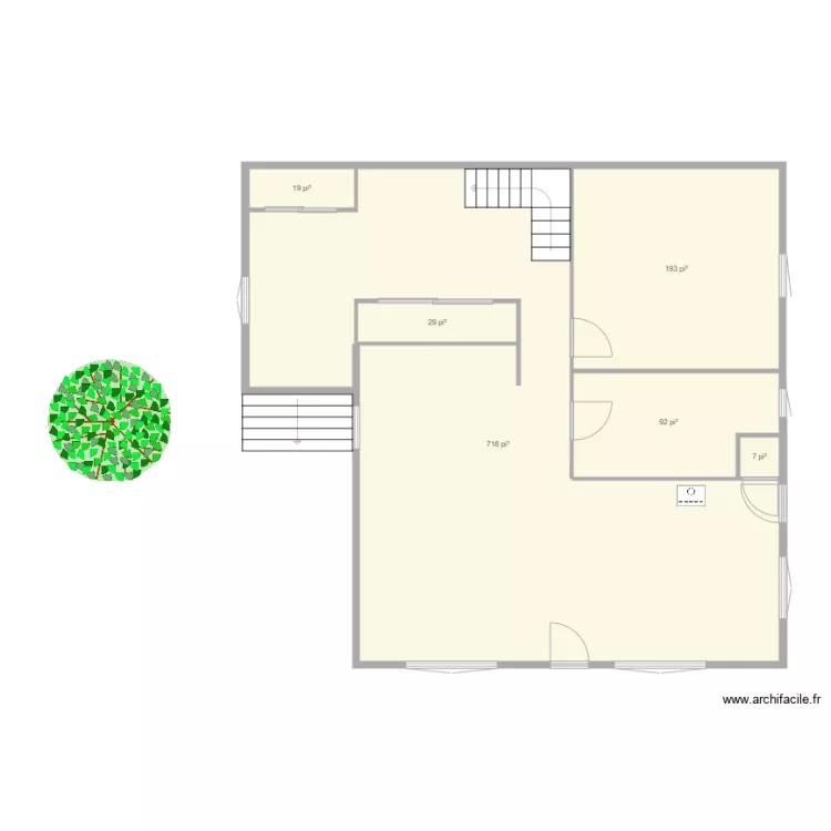 Maison modifi&eacute;. Plan de 