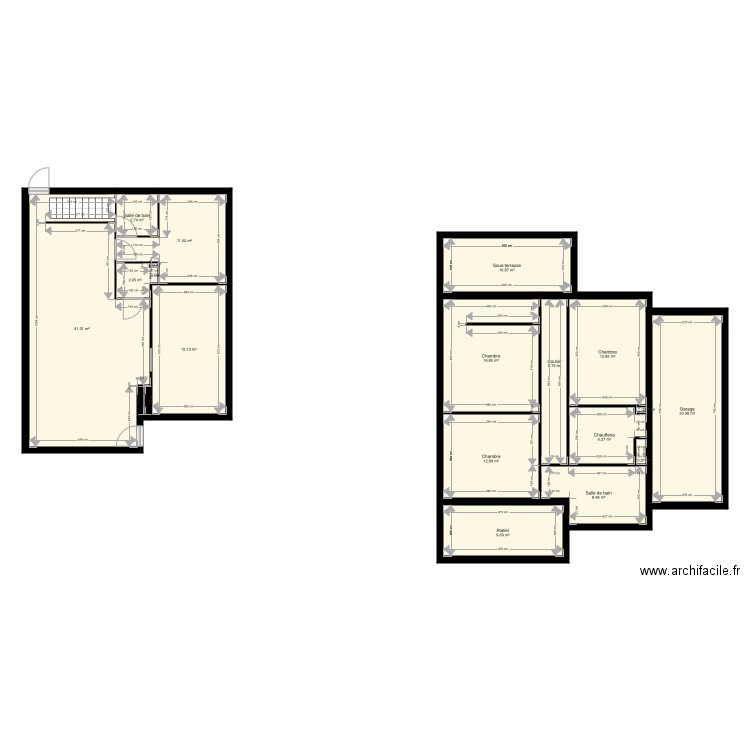 MAISON étage 1. Plan de 0 pièce et 0 m2