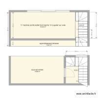 escalier ext&eacute;rieur 955x28x169 H sur jardin