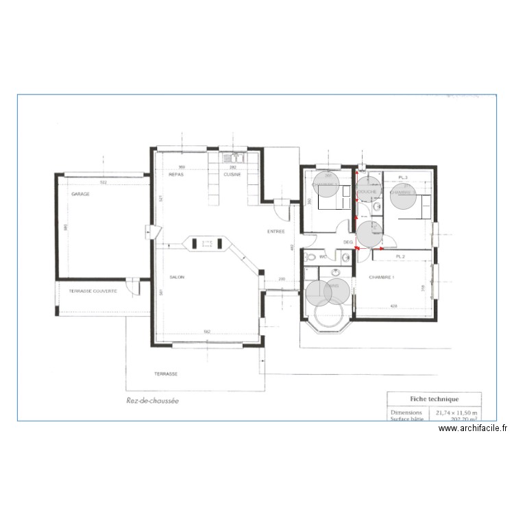 Plan dossier sans aménagements. Plan de 0 pièce et 0 m2