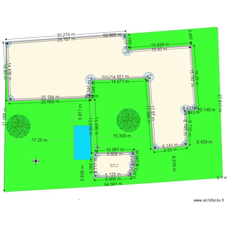 plan piscine 2. Plan de 0 pièce et 0 m2