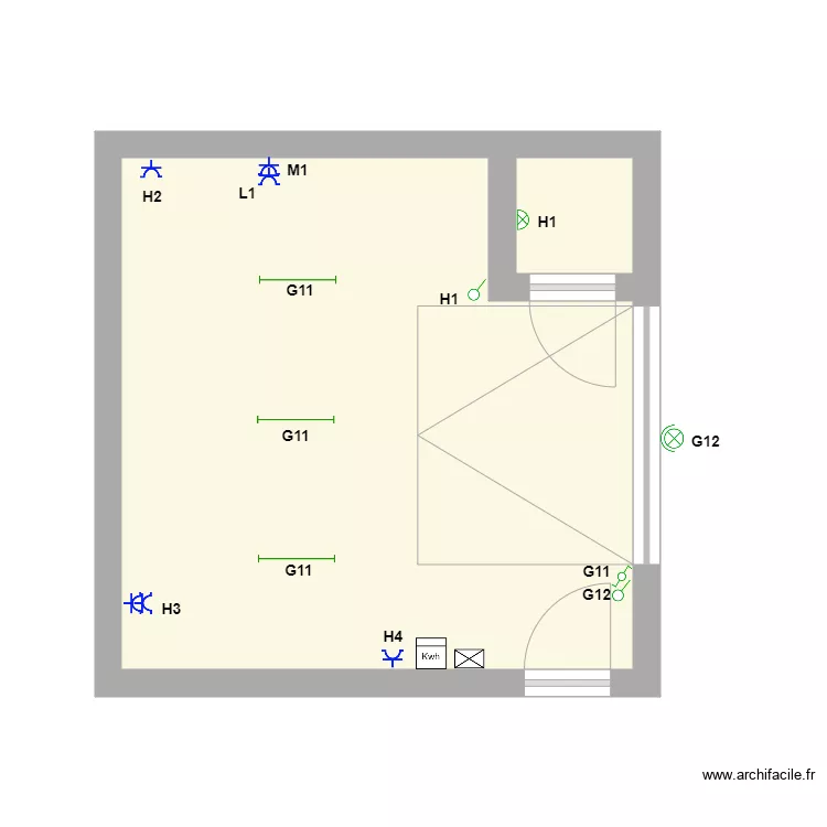 ODILE GARAGE. Plan de 