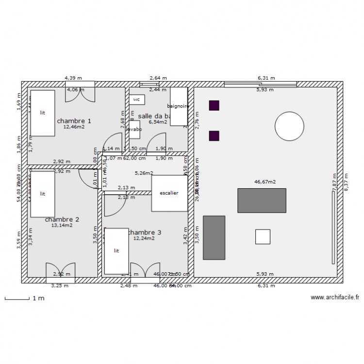  maison 1 niveau. Plan de 0 pièce et 0 m2