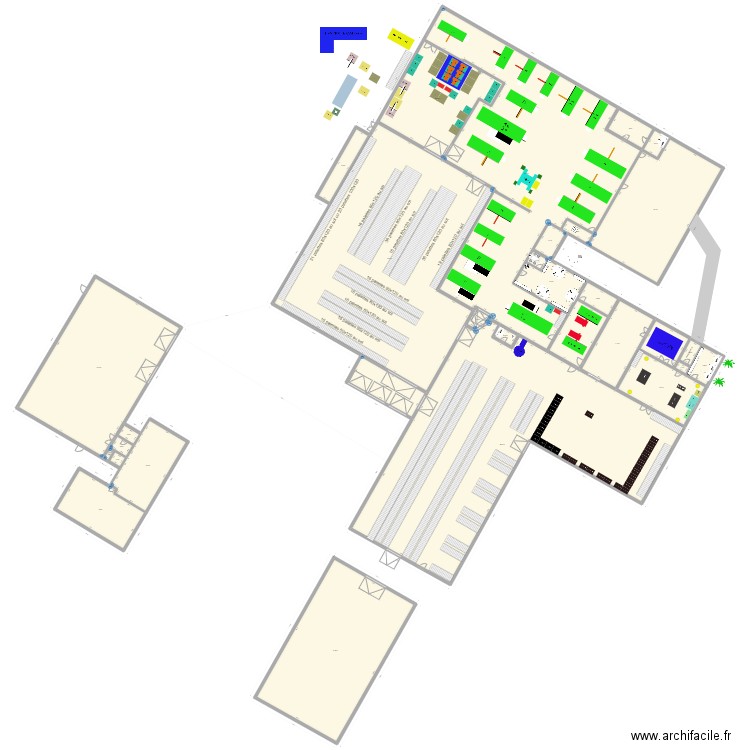 MODIFICATION CENTRALE 2023. Plan de 31 pièces et 4010 m2