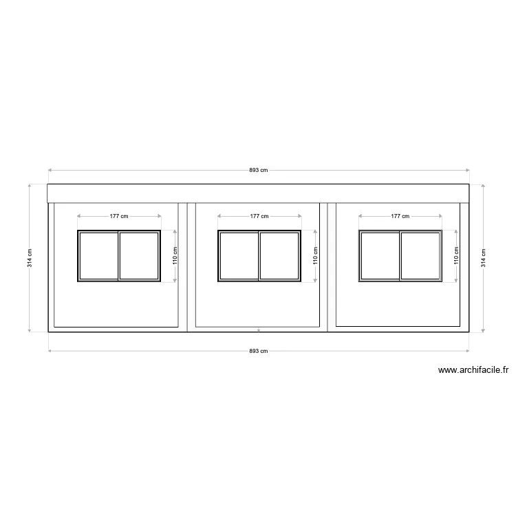 facade nord. Plan de 