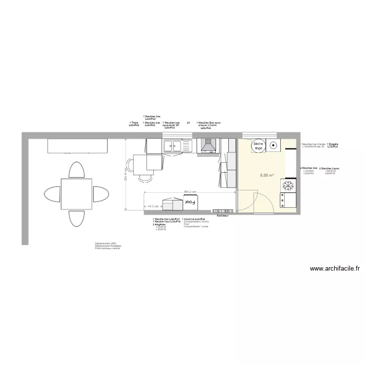 Le Goffic Cuisine Notre plan meubles. Plan de 