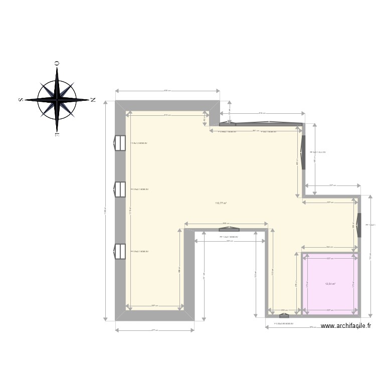 Maison philou. Plan de 5 pièces et 246 m2