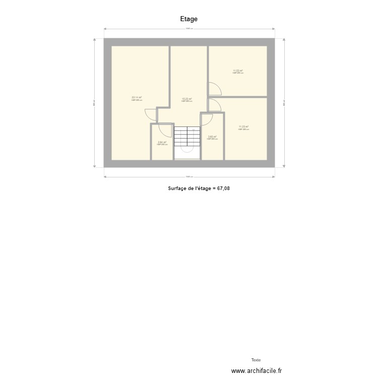 etage. Plan de 0 pièce et 0 m2