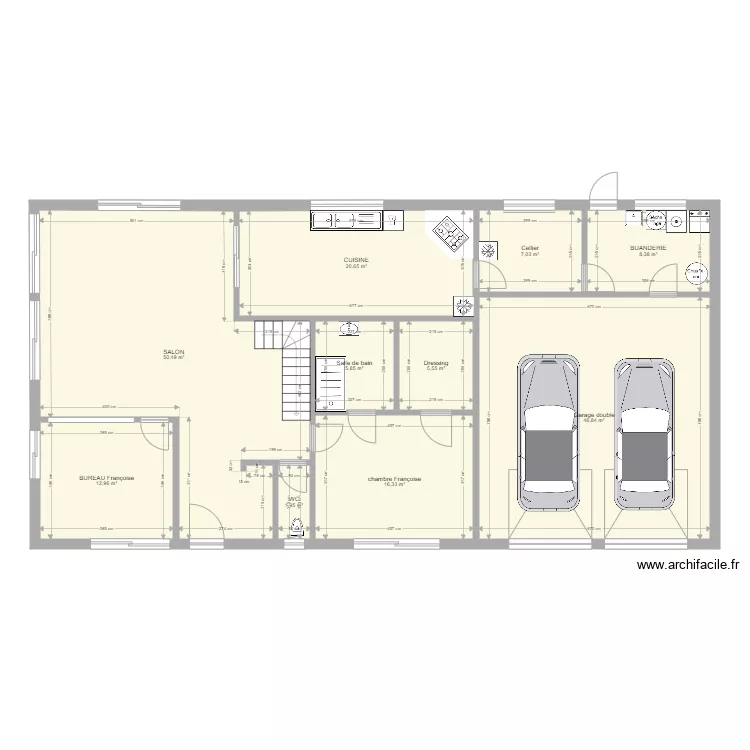 Maison William RdC . Plan de 
