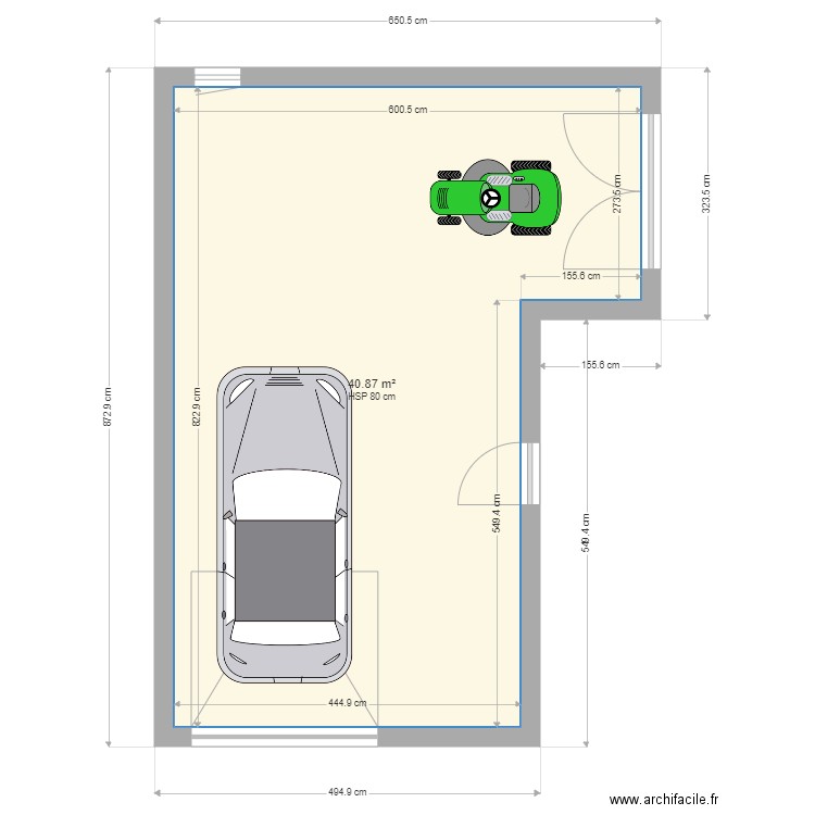 Plan Garage permis. Plan de 0 pièce et 0 m2
