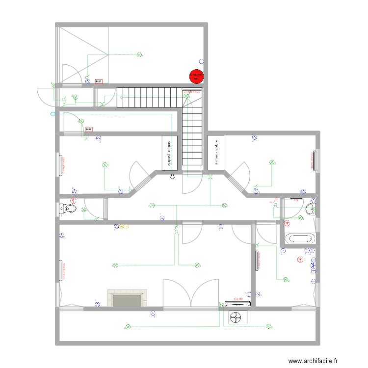 CEDRIC LA FARLEDE. Plan de 11 pièces et 105 m2