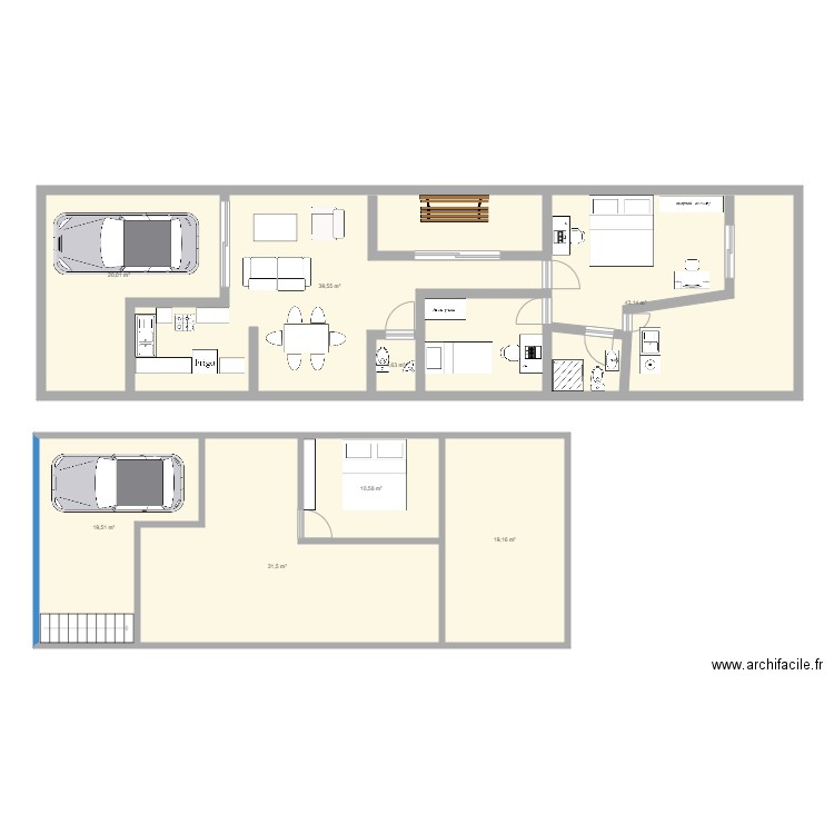 Plano 5X15. Plan de 0 pièce et 0 m2