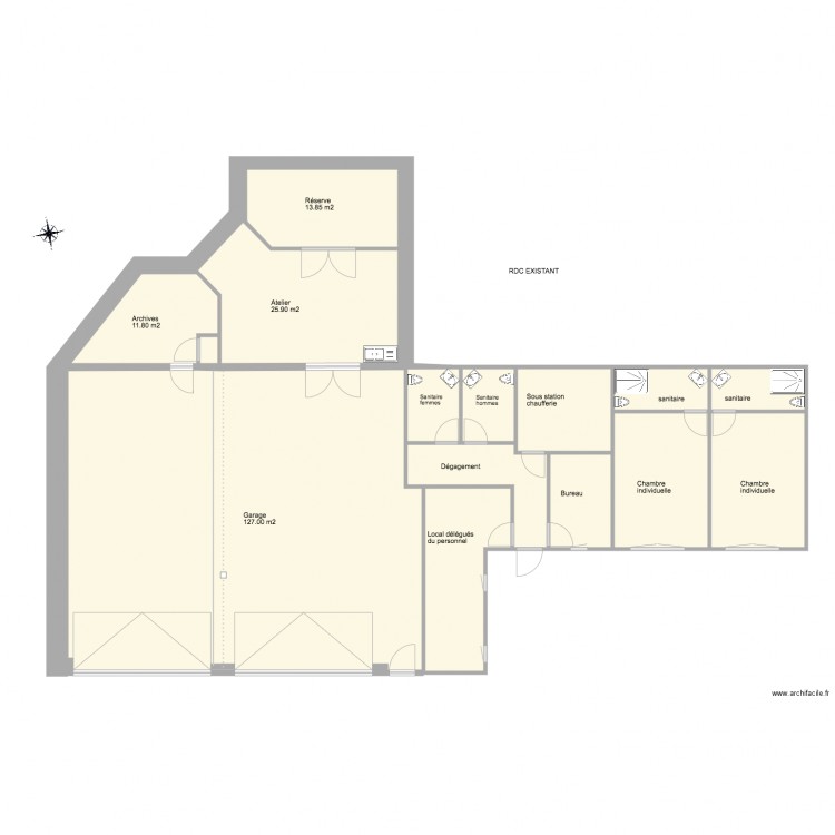 Local ITEP Existant. Plan de 0 pièce et 0 m2