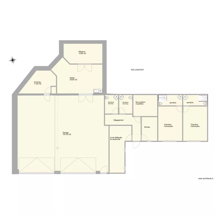 Local ITEP Existant. Plan de 