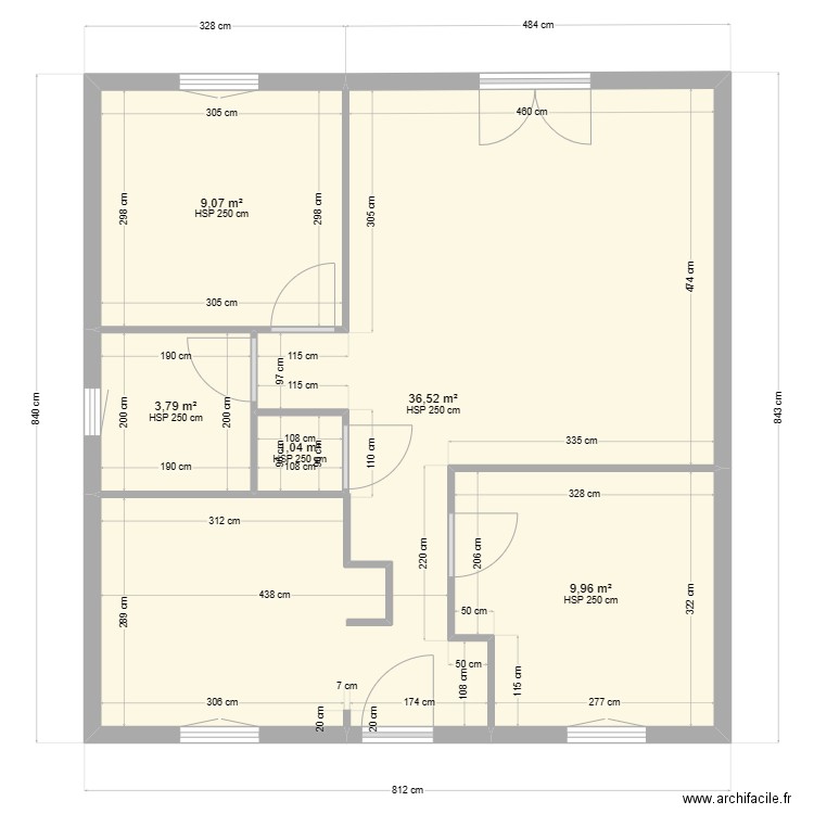 Maison projet Mairie de Yèbles avant travaux. Plan de 0 pièce et 0 m2
