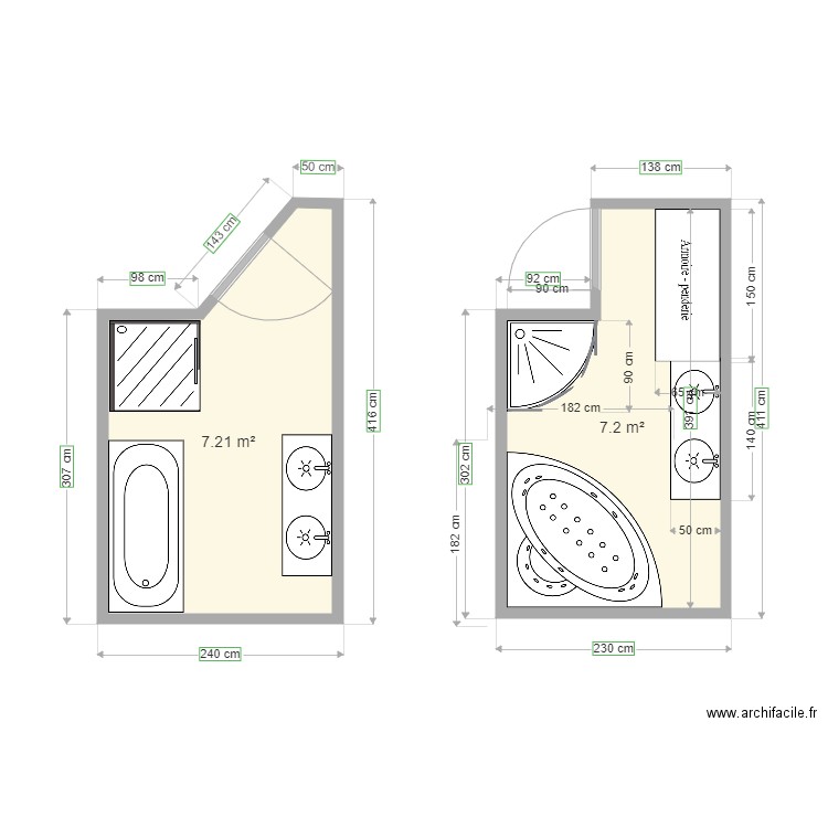 salle de bain. Plan de 0 pièce et 0 m2