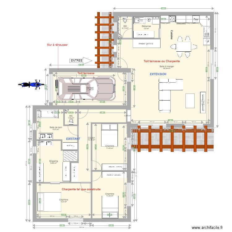 Rudy V5. Plan de 12 pièces et 156 m2