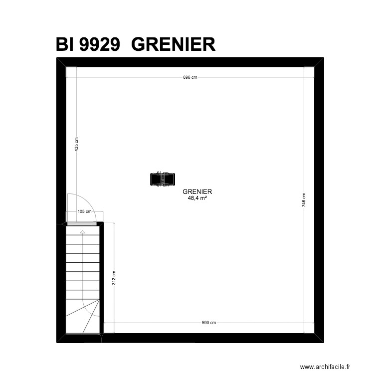 BI 9929. Plan de 25 pièces et 209 m2