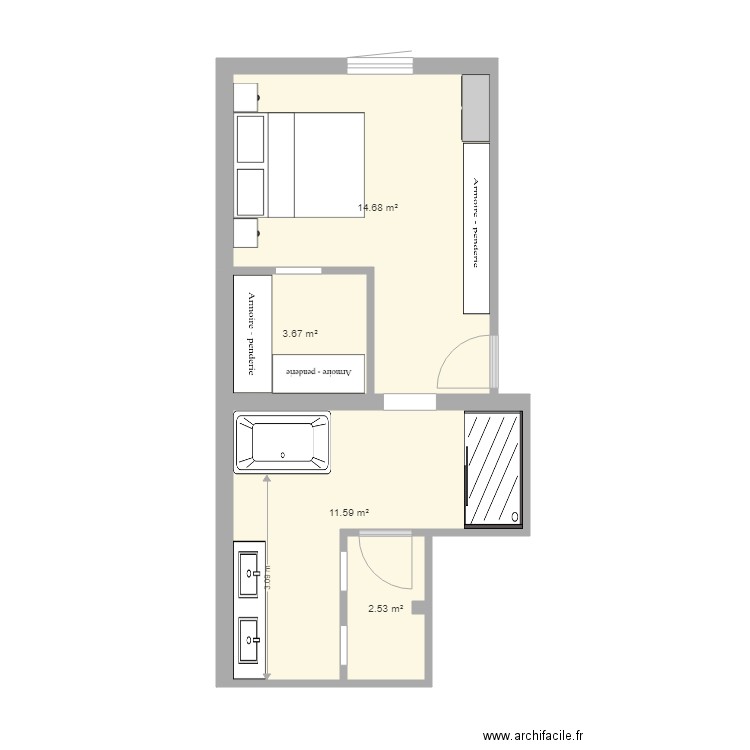 salle de bain. Plan de 0 pièce et 0 m2