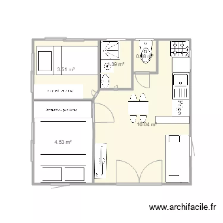 Mobil Home 20m2 n26. Plan de Mobil Home 20m2 n26. Plan de