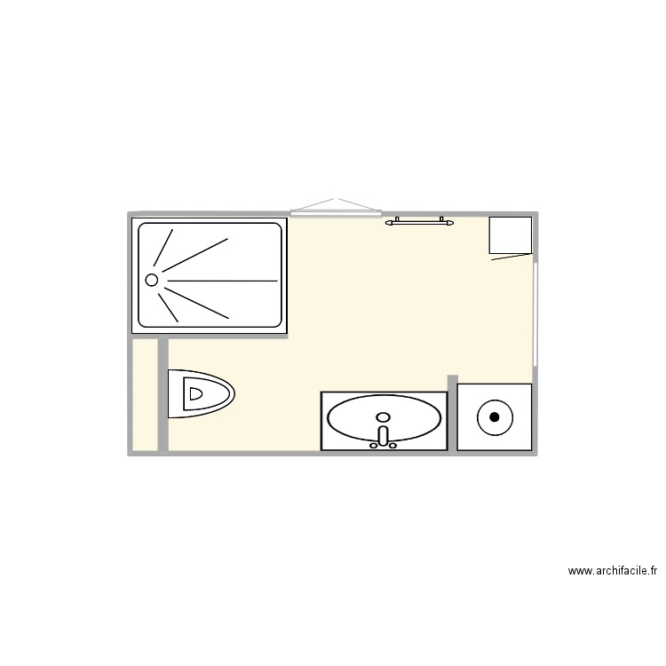 pmu 1 . Plan de 2 pièces et 5 m2