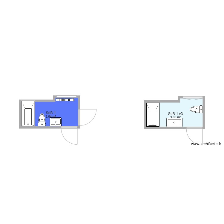 SdB1 K v3. Plan de 0 pièce et 0 m2