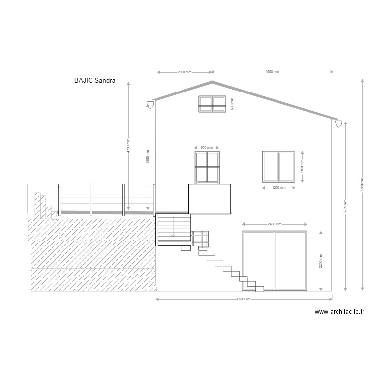 FACADE EST  . Plan de 0 pièce et 0 m2