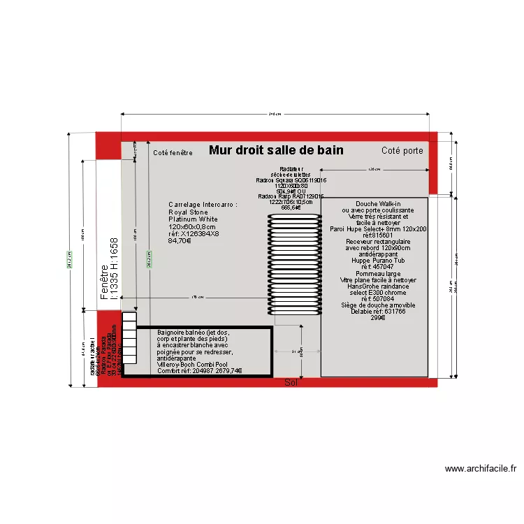 202109211747 Mur droit salle de bain DERIDDER. Plan de 