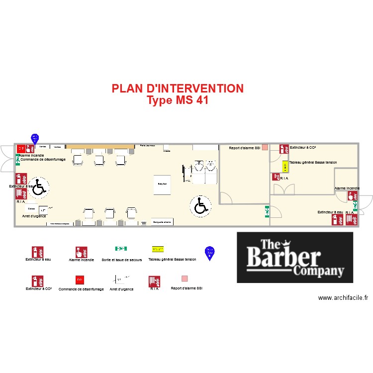 barber. Plan de 6 pièces et 130 m2