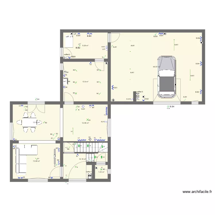 maison alex . Plan de 