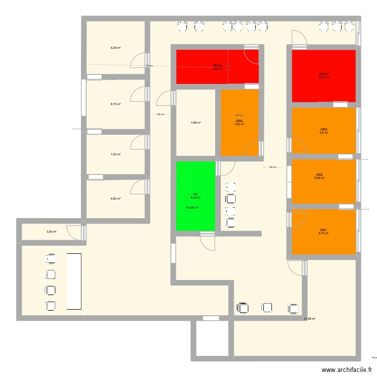 SOISSONS 2.1. Plan de 15 pièces et 237 m2