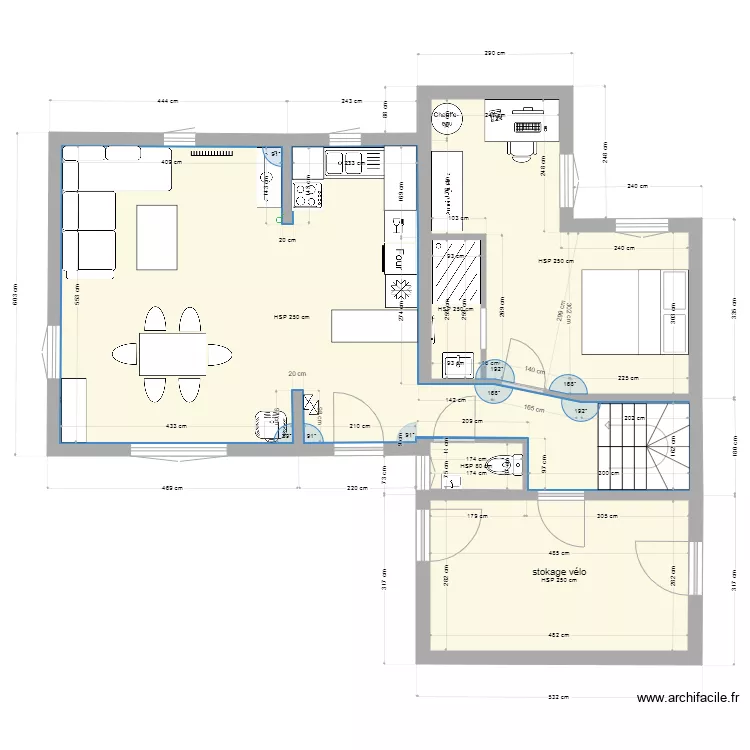 hochfelden avec travaux pour permis. Plan de 