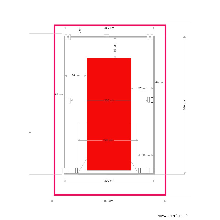 garage. Plan de 2 pièces et 48 m2